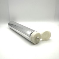 Tubes en aluminium brillant argenté de haute qualité personnalisables de 150 g avec couvercle en plastique pour crème pour le visage, teinture pour cheveux et pommade