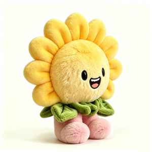 Peluche de girasol personalizado, peluche de flor, peluche de girasol de dibujos animados, muñeco suave con diseño floral - Product Image 1