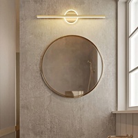 Lámpara de Pared LED de Hierro, Diseño Minimalista, Estilo Nórdico Moderno, Simple y Elegante, Iluminación Decorativa Dorada y Negra, Regulable, para Pared de Habitación