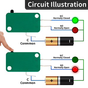 <span class=keywords><strong>Micro</strong></span>-interrupteur sans levier 125V/250V 15A SPDT 1NO 1NC 3 broches à <span class=keywords><strong>action</strong></span> rapide pour porte de four à <span class=keywords><strong>micro</strong></span>-ondes et borne d'arcade KW3 - Product Image 4