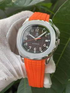 Montre automatique pour homme avec logo personnalisé NH35, mouvement NH35, 40 mm, verre saphir 5 bars, étanche, mécanique, en acier - Product Image 3