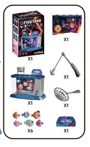 Aquarium Électrique Interactif pour Enfants avec Jeu <span class=keywords><strong>de</strong></span> Pêche, Lumières LED et Musique, 3 Couleurs au Choix - Product Image 6