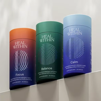 Emballage alimentaire dégradable imprimé de logo personnalisé nutraceutiques vitamines capsules complément santé tube en papier carton