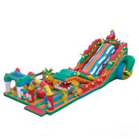 Parcours d'obstacles gonflable commercial en PVC écologique pour adultes : jeu de défi et aire de jeux personnalisée