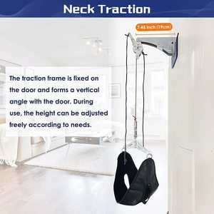 Dispositivo de Tracción Cervical para Colgar en la Puerta, Soporte Manual para el Cuello, Equipo de Estiramiento Portátil para Uso Doméstico - Product Image 3