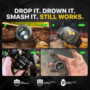 Reloj Inteligente CARBINOX Blaze con GPS, Resistente, Monitor de Actividad Física, Resistente al Agua IP69K, Pantalla de Cristal <span class=keywords><strong>Gorilla</strong></span> de 1.43 Pulgadas, 170 Modos Deportivos, Ligero - Product Image 4