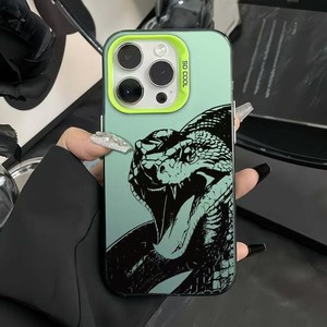 Custodia per telefono di lusso nera effetto serpente OEM di fabbrica per <span class=keywords><strong>iPhone</strong></span> 17 16 15 14 13 <span class=keywords><strong>12</strong></span> 11 Pro XR XS 7 8 Plus <span class=keywords><strong>MINI</strong></span> Y2K, cover posteriore opaca anti-caduta - Product Image 6