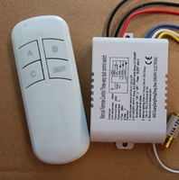 Télécommande numérique sans fil RF, pour contrôle de panneau ventilateur ou d'ampoules, 1/2/3 voies ac 220v