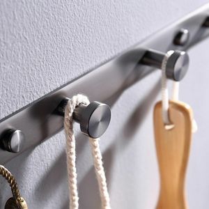 Crochets muraux en acier inoxydable noir crochets de support Organisation murale porte-manteaux salle de bain adhésive - Product Image 1