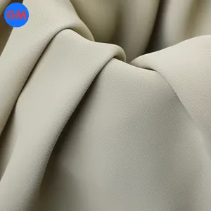 100% polyester gewebt einfach gefärbt einheitlicher stoff twill polyester leinen stoff für kleid hosen einheitlicher anzug anti-falten