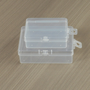 Plastic Snap Lock Storage Box <b>Rectangle</b> Clear Desktop Organizer Parts Container With Lid For Small Items - Product Image 4