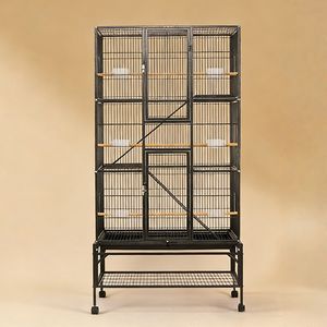 Gabbia per Uccelli con Accessori Completi, Struttura Stabile, Gabbia per Pappagalli Resistente alla Ruggine, Voliera per Allevamento Uccelli - Product Image 5