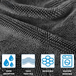 Toalla de microfibra coreana de doble torsión para secado y detallado de coches, accesorios de limpieza y cuidado. - Product Image 2