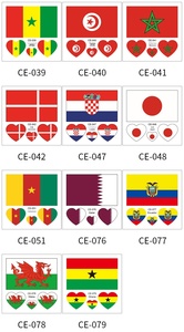 Pegatina de tatuaje temporal de la <span class=keywords><strong>bandera</strong></span> nacional argentina para la <span class=keywords><strong>cara</strong></span>, ideal para competiciones deportivas. - Product Image 5