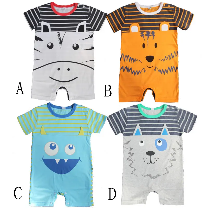 Taobao bebek güvenlik ürünleri butik Romper baskı sevimli hayvan giysileri bebek