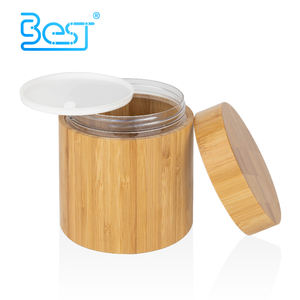 100 mL 200 ml 300 ml 500 ml Tarro de crema de bambú Tarro de lujo con tapa de bambú Frascos cosméticos de bambú biodegradables - Product Image 1