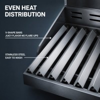 Parrilla de Gas de Acero Inoxidable al por Mayor, 6 Quemadores, Asador para Exteriores, Logotipo Personalizado OEM de Fábrica