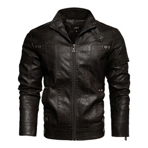 Soldes Exceptionnelles : Blouson Moto Homme Hiver Élégant en <span class=keywords><strong>Cuir</strong></span> PU, Coupe Slim, Doublure Velours - Product Image 6
