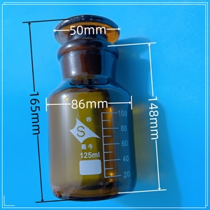 Tứ Xuyên cao Borosilicate Thuốc thử chai thủy tinh bò trong suốt với mũ màu khác nhau màu xanh vàng nâu cho phòng thí nghiệm sử dụng - Product Image 6