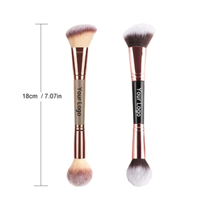 Précision Durable Double extrémité <span class=keywords><strong>pinceau</strong></span> de maquillage poudre brosse fond de teint mélangeur correcteur Blush brosses manche en plastique pour le visage - Product Image 1