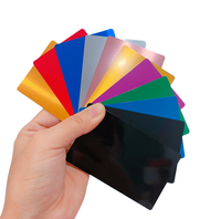 Cartes de visite professionnelles en aluminium anodisé, gravables, découpées au laser, plaques nominatives vierges en aluminium anodisé, vente en gros