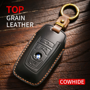 Convient aux étuis à clés BMW pour X3, X5, X1, X4, Série 3, Série 5, Blade I3, LCD 530, 325, en cuir véritable Série 3 - Product Image 1