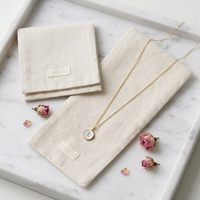 Glampkg Pochette à bijoux en coton style enveloppe pour boucles d'oreilles, colliers, bagues, rangement de bijoux