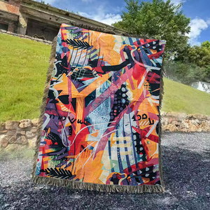 Service de personnalisation rapide – <span class=keywords><strong>Tapisserie</strong></span> tissée de style européen à motif animalier de dessin animé pour cour, en mélange polyester-coton écologique et durable - Product Image 4