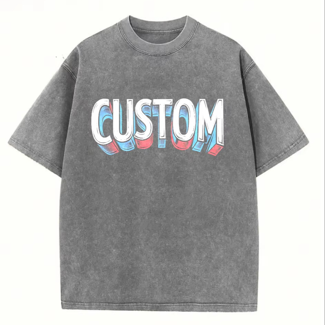 LTD-MT1003 Clothing Manufacturer Custom Printed Logo Graphic Pattern Vintage Acid Washed Oversized T-Shirts