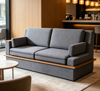 Meubles de salle de réunion personnalisés en usine, canapé moderne écologique et durable avec port de charge intégré et cadre de lit pliable