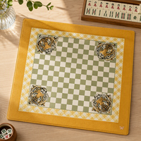 Tapis de mahjong pliable imperméable en PU 31,5 pouces, housse de table de luxe pour jeux de divertissement à domicile