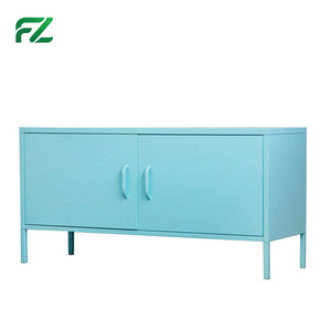 Meubles TV européens modernes sur mesure, design <span class=keywords><strong>ajouré</strong></span>, <span class=keywords><strong>panneau</strong></span> en <span class=keywords><strong>aluminium</strong></span> alvéolé, fonction de rangement, pour salon - Product Image 2