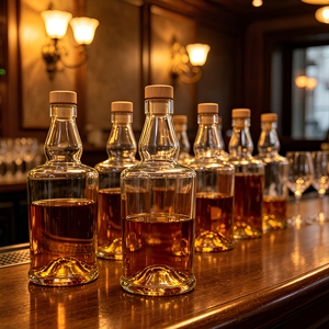 Bouteille en verre réutilisable lisse <span class=keywords><strong>de</strong></span> 500 ml, sérigraphiée professionnellement, pour gin, whisky, vin, vodka, brandy - Product Image 1