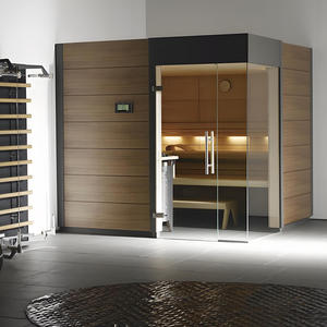 غرفة ساونا خشبية أصلية بتصميم مخصص من المصنع ، منزل من شخصين ، ساونا جافة خشبية - Product Image 5