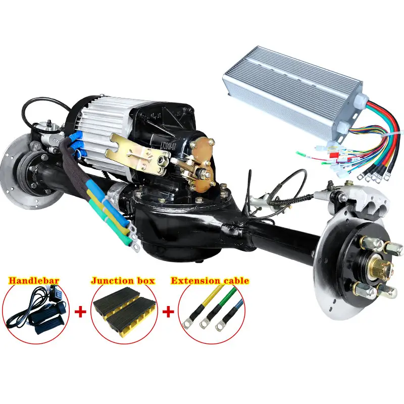 Kit de triciclo eléctrico con motor de eje trasero, motor de transmisión con eje trasero de fábrica China