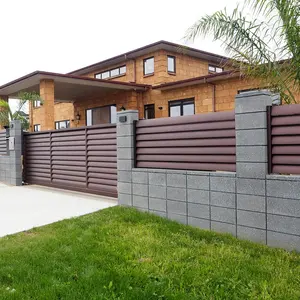 KS METAL Clôture décorative extérieure en aluminium Lames horizontales à persiennes Panneaux de clôture de confidentialité en métal Clôture de jardin extérieure