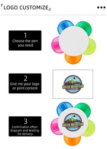 Bolis LY7365 Logotipo personalizado Cinco en uno Resaltador de 3 colores Pluma Dibujos animados Flor-Modelado Plástico Muestra de embalaje suelto disponible - Product Image 6