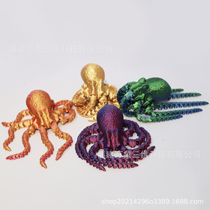 3D Printed Octopus Model <b>PLA</b> Material Modular Aquarium Decoration For Youth 15 35 Years Old - Product Image 3