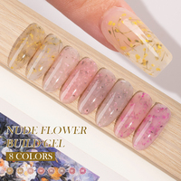 LingLong Stone Nude Gel pembentuk kuku Gel 8 warna bebas Hema cat kuku Set30g cat kuku Gel seni Label pribadi