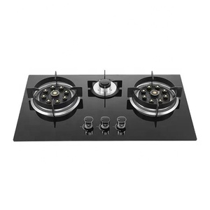 Xách tay thiết bị nhà bếp Bếp gas LPG thông minh gas cooktops Glass Top 3 Burner Bếp gas cảm ứng hồng ngoại bếp gốm - Product Image 3