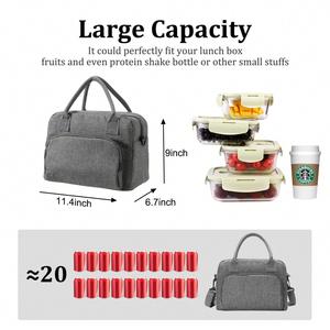 Insulated Lunch Bag for Women Men Large Reusable Lunch Box Adult Leakproof Portable Cooler Tote Bags for Work Picnic Cooler Bag - Product Image 2