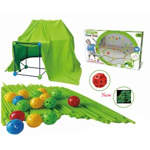儿童DIY茎益智游戏玩具城堡隧道帐篷多边形球建筑辉光堡垒建筑套件
