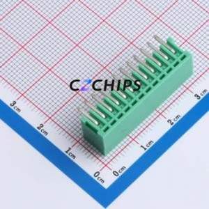 MX2EDGRC-2.54-12P-GN01-Cu-A Plug-in Terminal Block Bent Lead Through Hole,P=2.54mm <b>Board</b>-to-<b>Board</b> / Socket - Closed 1x12P 2.54mm - Product Image 2