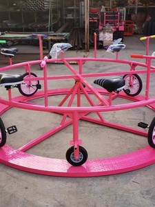 Juego Infantil para Exteriores, 6 Asientos, <span class=keywords><strong>Bicicleta</strong></span> de Paseo de 360 Grados, Equipo de Diversión sin Motor, Paseos en <span class=keywords><strong>Bicicleta</strong></span> para Niños - Product Image 3