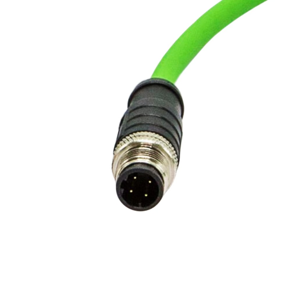 4 core D type M12 turn RJ45 0.3m