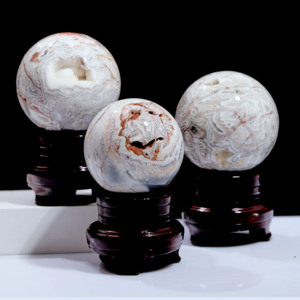 Commercio all'ingrosso di cristallo bianco naturale sfera di agata di cristallo curativo sfera di cristallo grano per la decorazione della casa - Product Image 1