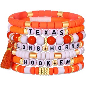 Ensemble de 7 pièces de bijoux Bracelet en céramique douce <span class=keywords><strong>lettre</strong></span> perlée femmes à la main empilable <span class=keywords><strong>perle</strong></span> ensemble d'accessoires de mode pour les femmes - Product Image 5