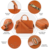 Sac à main pour ordinateur portable de luxe en microfibre avec logo personnalisé, grand format, unisexe, 15 pouces