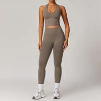 Nouveauté 2024 Ensemble de 2 pièces pour femme, yoga, gym, fitness, entraînement, bonne qualité, vêtements de sport athlétiques, course à pied, yoga, séchage rapide, élastique.
