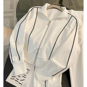 定制来样定做2025新款秋季躺椅运动锻炼运动服2件两件套运动服休闲连裤慢跑套装 - Product Image 1